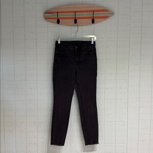 Faded Black High-Waisted Jeans